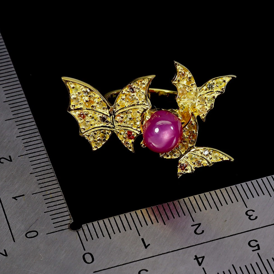 Oval Ruby 8x7mm Natural Sapphire Ring Size 6.5