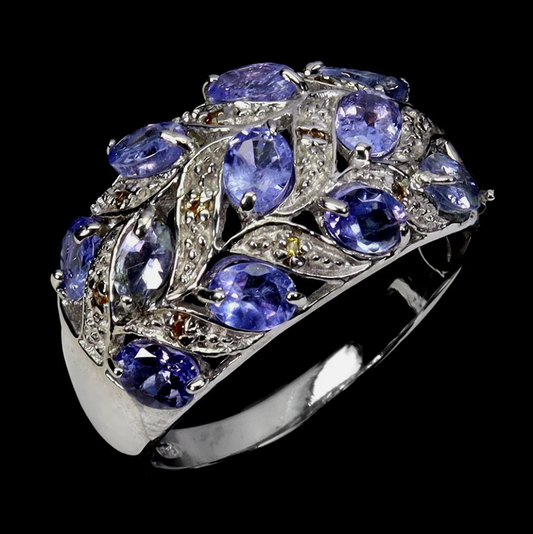 Oval Tanzanite 4x3mm Natural Gemstone Ring Size 8