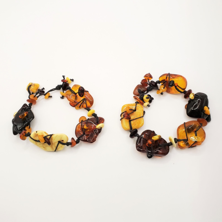 Multicolor Amber Woven Bracelet