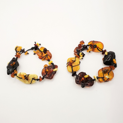 Multicolor Amber Woven Bracelet