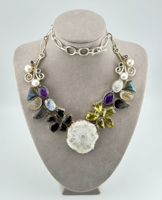 B4641 - Solar Quartz Necklace 45 cm