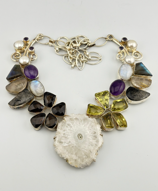 B4641 - Solar Quartz Necklace 45 cm