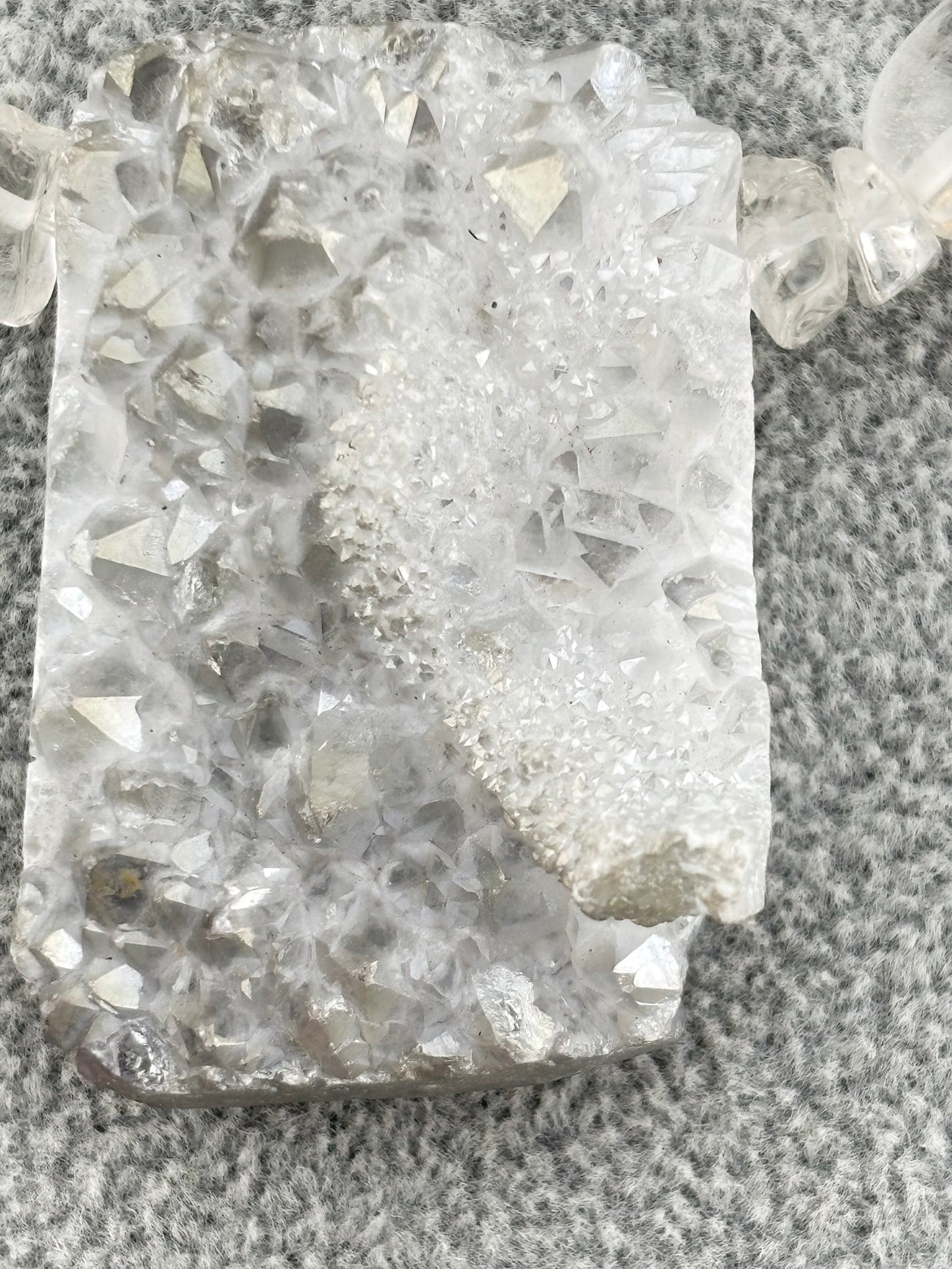 Agate Druzy Necklace with Toggle Clasp