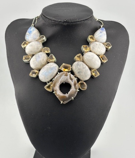 Moonstone Necklace 19"