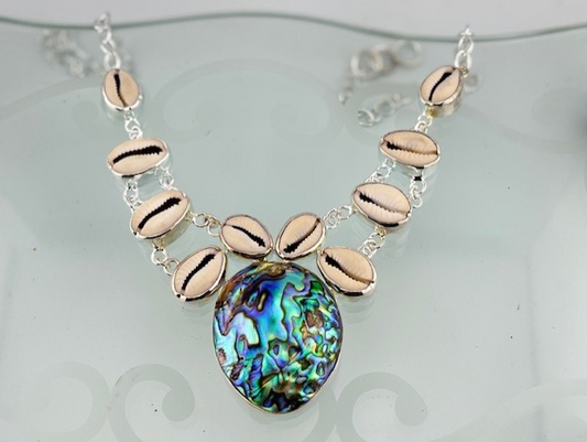 Natural Abalone Shell Necklace 46 cm