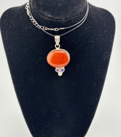 Carnelian Pendant 55 mm