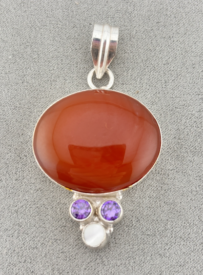 Carnelian Pendant 55 mm
