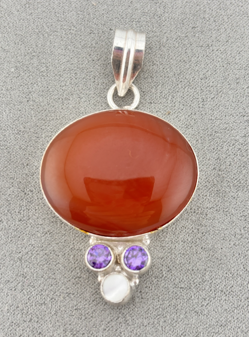 Carnelian Pendant 55 mm