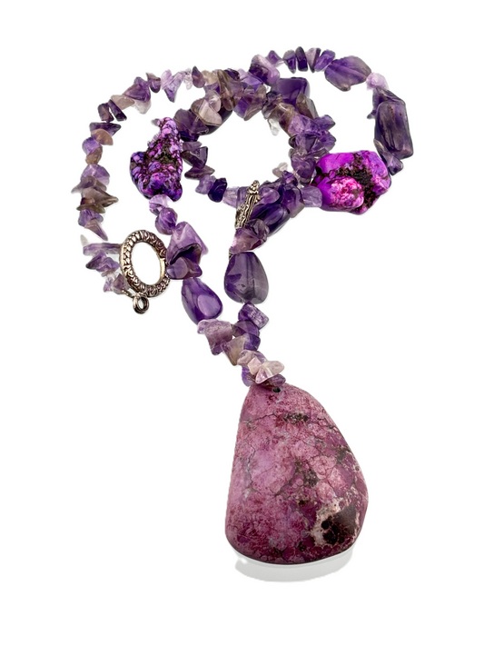 Multi Gemstones Handmade Necklace 48mm