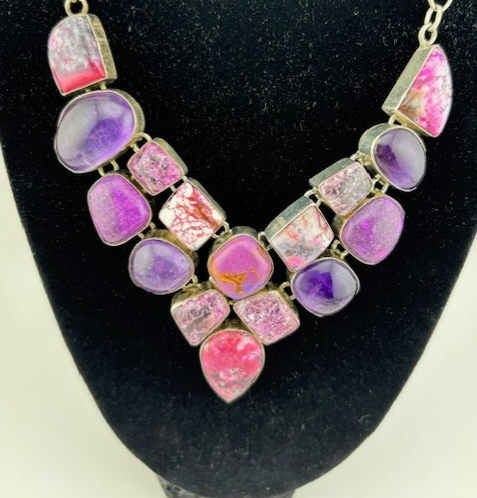 N0010 - Multi Stone Necklace 18"