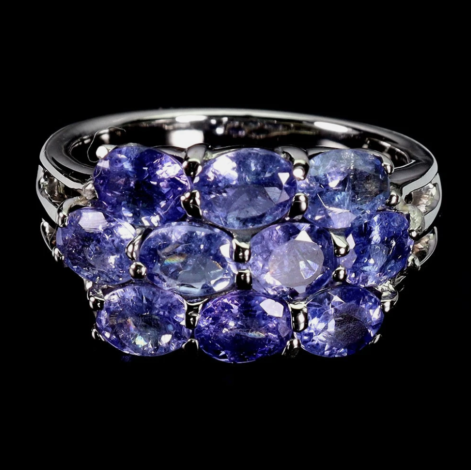Oval Tanzanite 5x4mm Natural Gemstone Ring Size 7 Ring