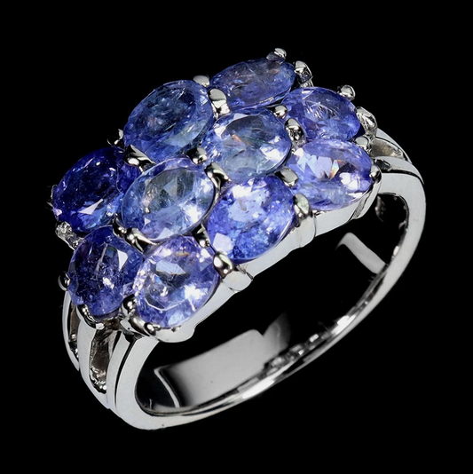Oval Tanzanite 5x4mm Natural Gemstone Ring Size 7 Ring