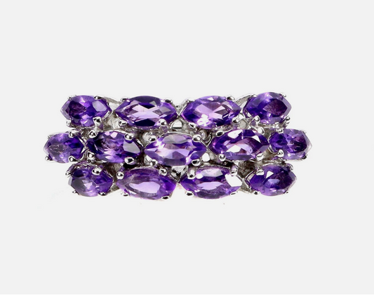Marquise Amethyst Ring Size 8