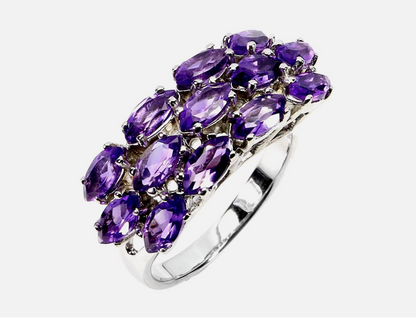 Marquise Amethyst Ring Size 8