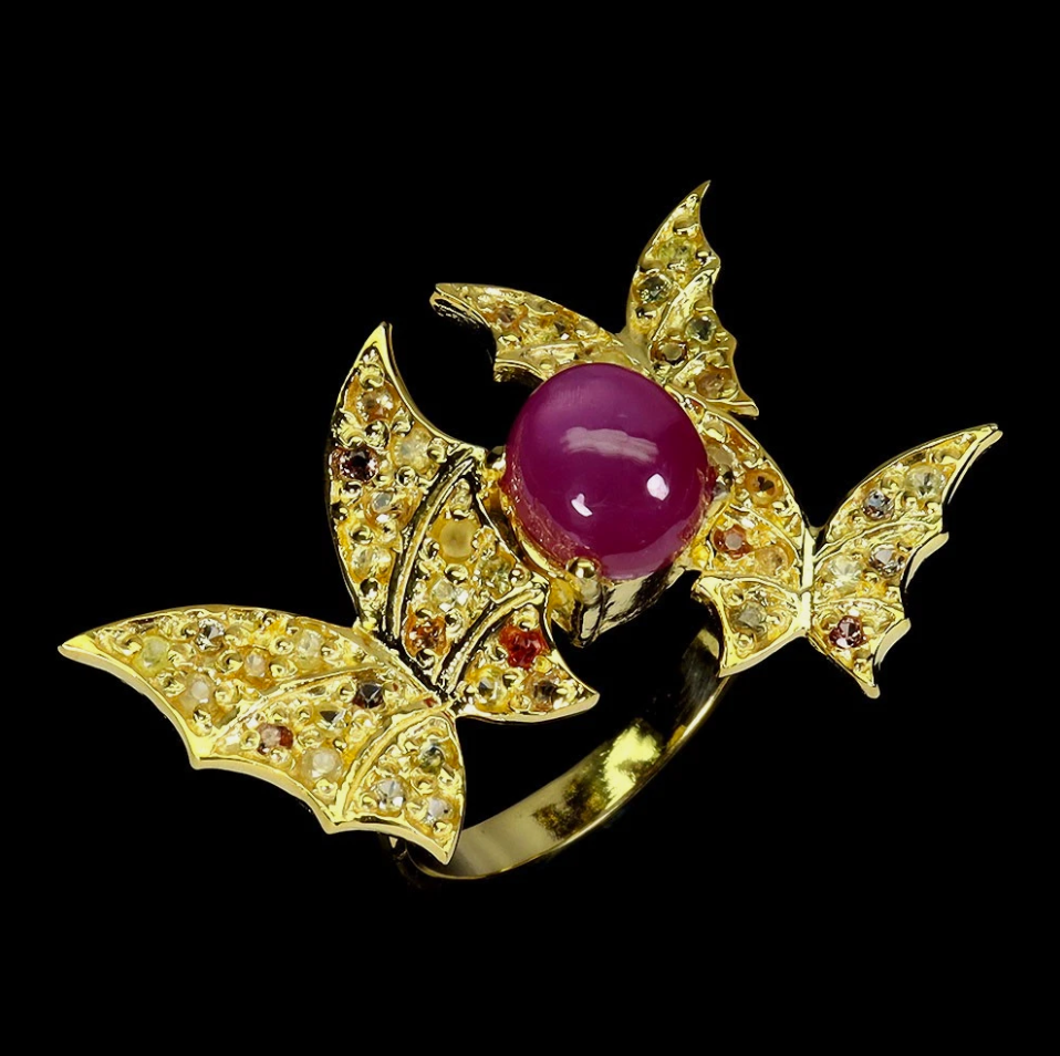 Oval Ruby 8x7mm Natural Sapphire Ring Size 6.5