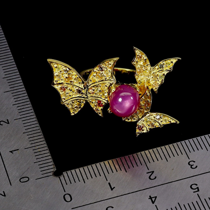 Oval Ruby 8x7mm Natural Sapphire Ring Size 6.5