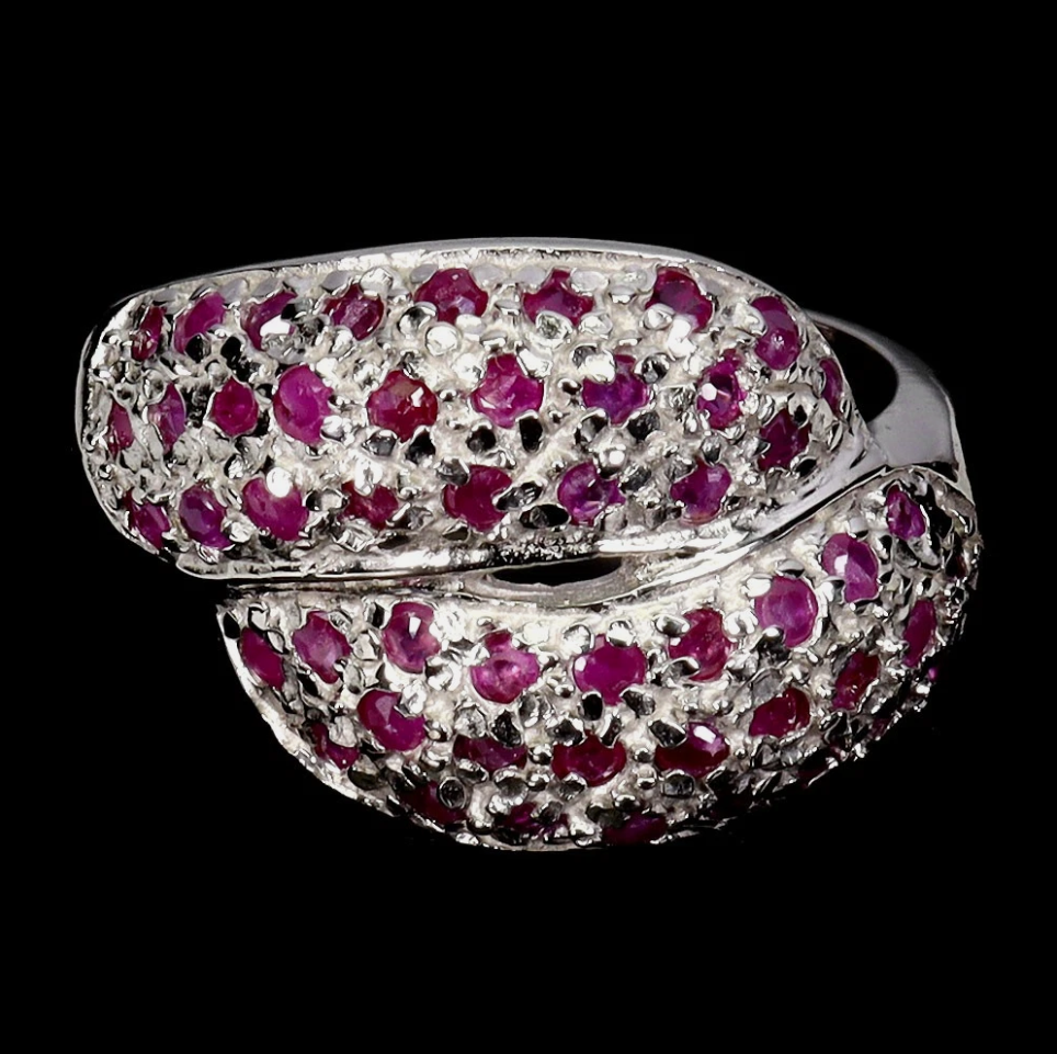 Round Ruby 2mm Ring Size 9.5 925 Sterling Silver