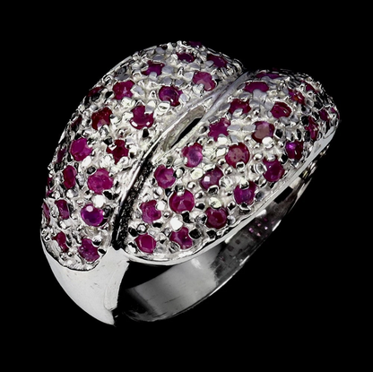 Round Ruby 2mm Ring Size 9.5 925 Sterling Silver