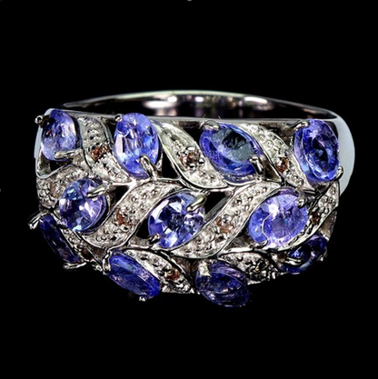 Oval Tanzanite 4x3mm Natural Gemstone Ring Size 8