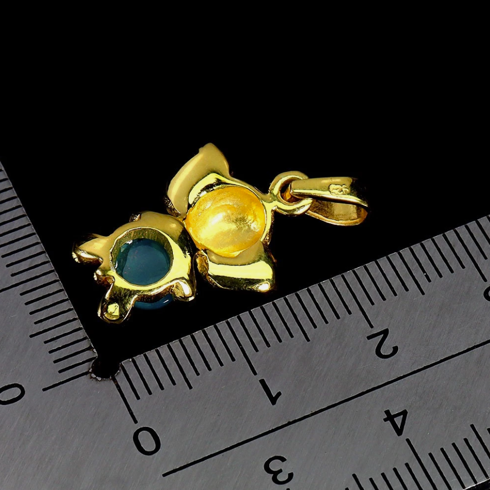 14k Gold-Plated 925 Sterling Silver Elephant Pendant