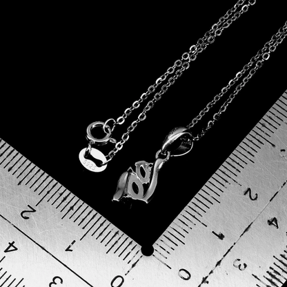 925 Sterling Silver Marquise Chrome Diopside 6x3mm Necklace 18"