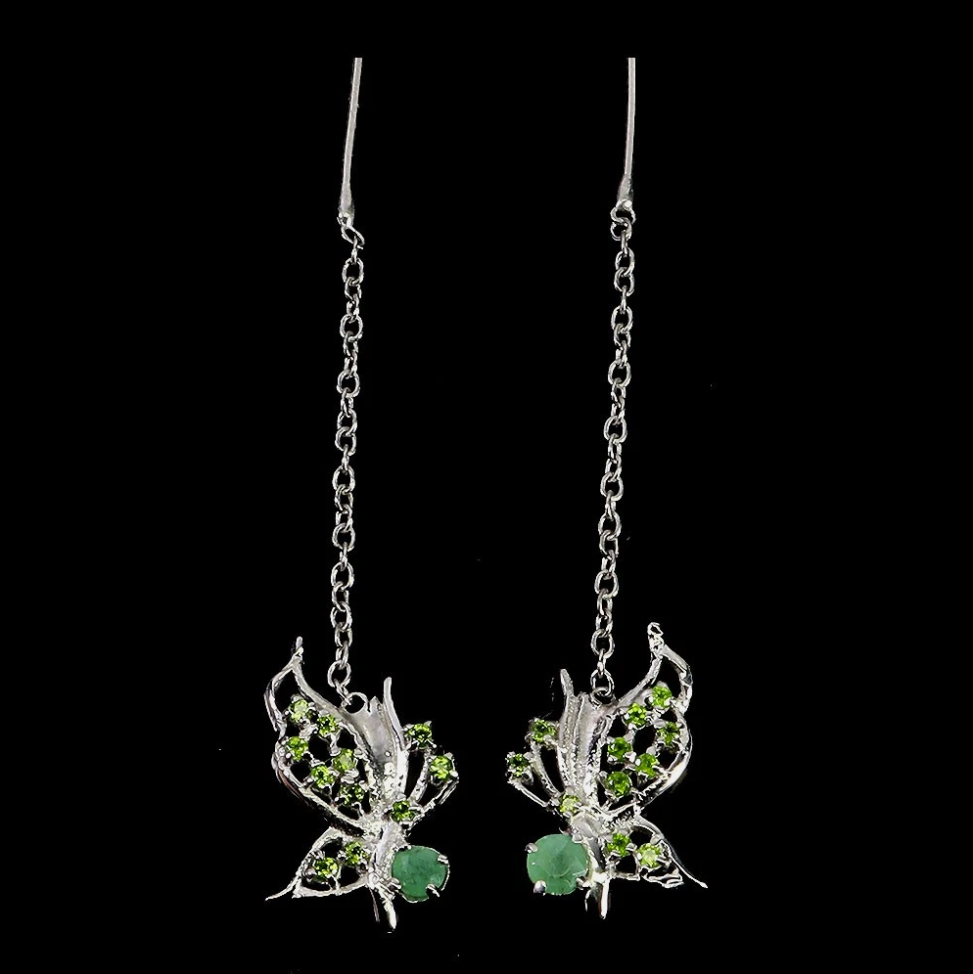 925 Sterling Silver Elegant Butterfly Threader Earrings