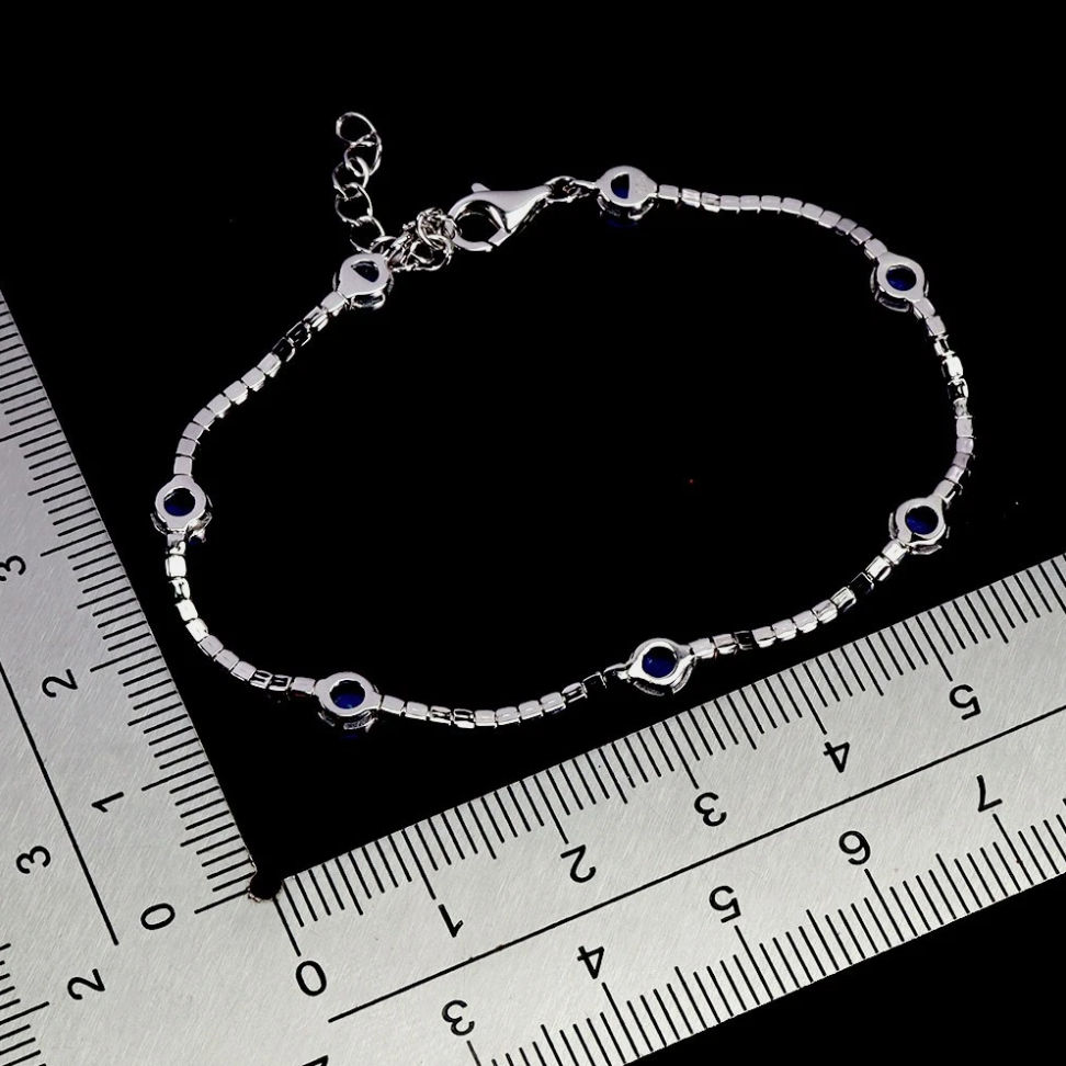 Natural Rhodolite Garnet Tennis Bracelet, 14K Gold Plated 925 Sterling Silver, Round Cut Gemstone Bracelet with Sparkling CZ Accents