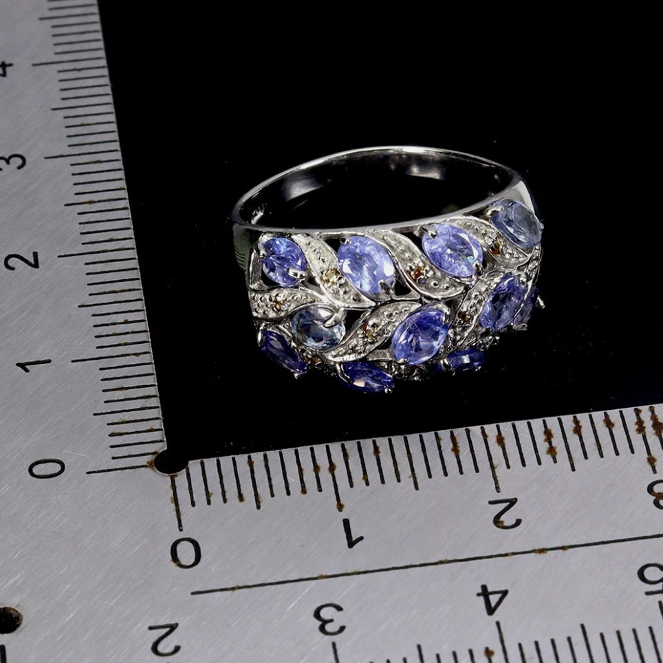 Oval Tanzanite 4x3mm Natural Gemstone Ring Size 8