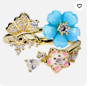 Sweet Blossom Elegance Set 14-karat Yellow gold plating