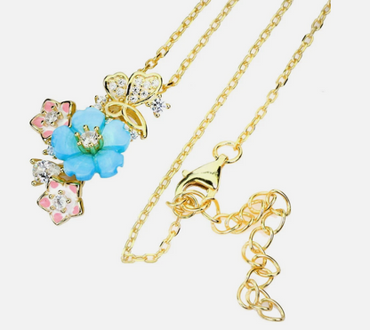 Sweet Blossom Elegance Set 14-karat Yellow gold plating