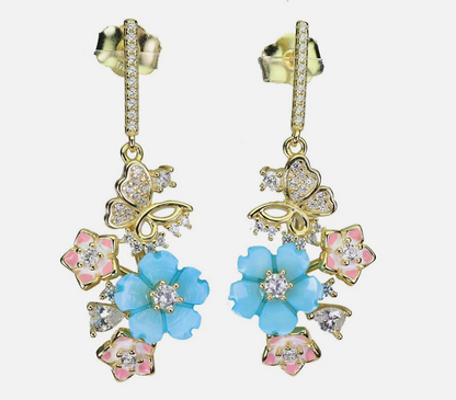 Sweet Blossom Elegance Set 14-karat Yellow gold plating
