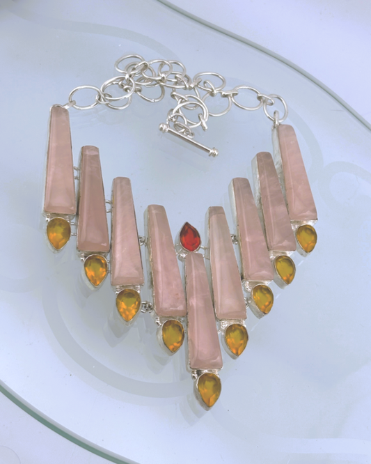 T9038 - Rose Quartz Necklace